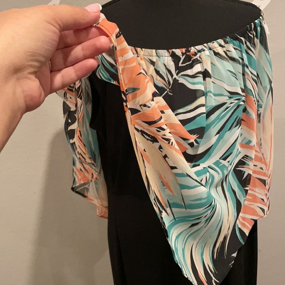 🆕JM Collection off the shoulders dress Sz 0X D9 - Picture 5 of 5